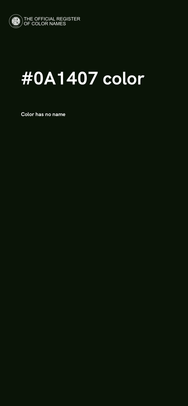 #0A1407 color image