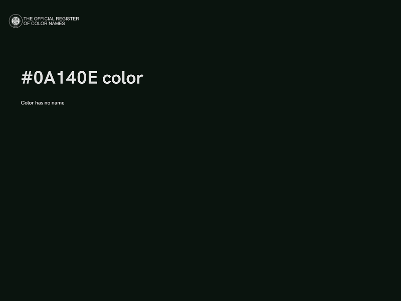 #0A140E color image