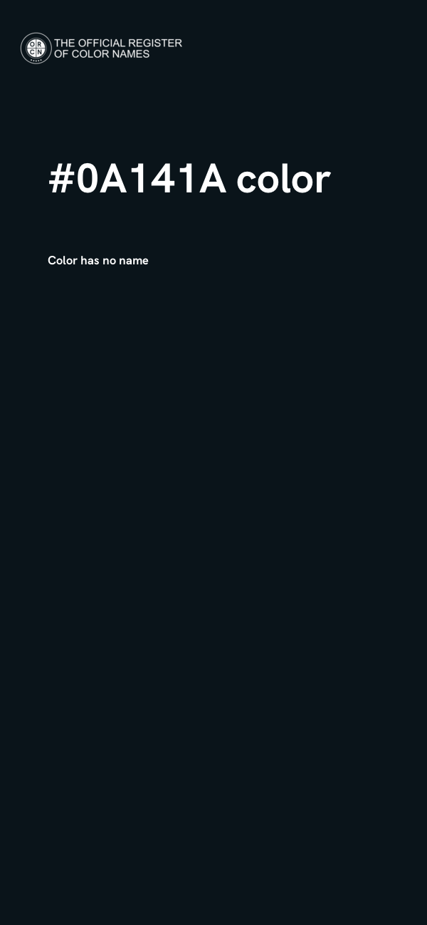 #0A141A color image