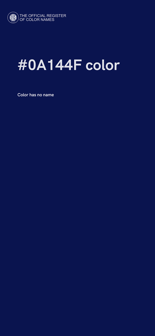 #0A144F color image