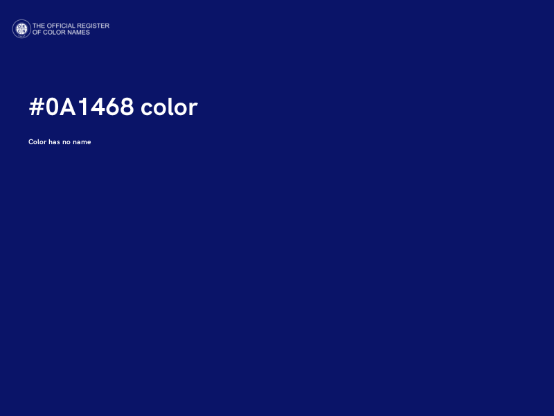 #0A1468 color image