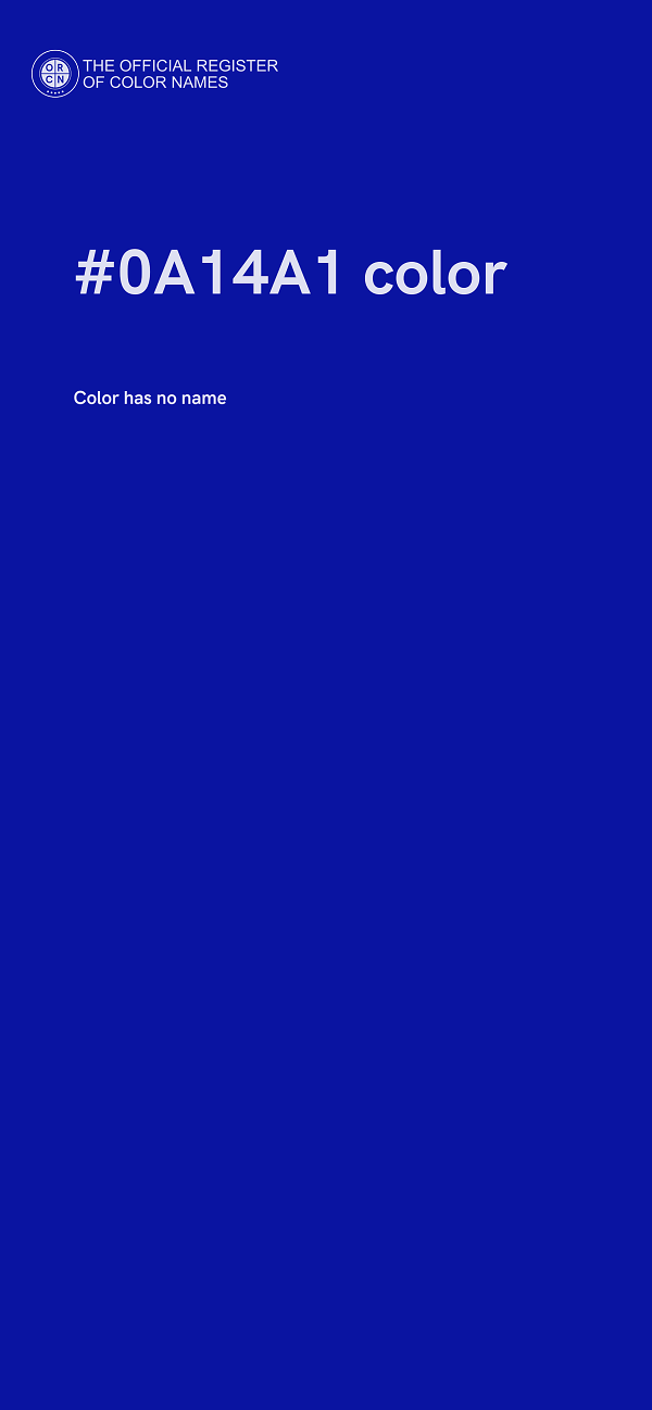 #0A14A1 color image