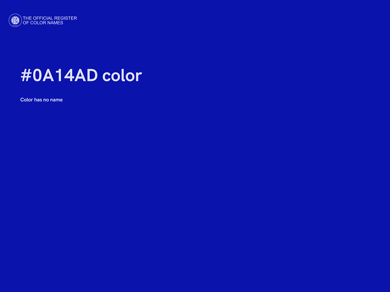 #0A14AD color image