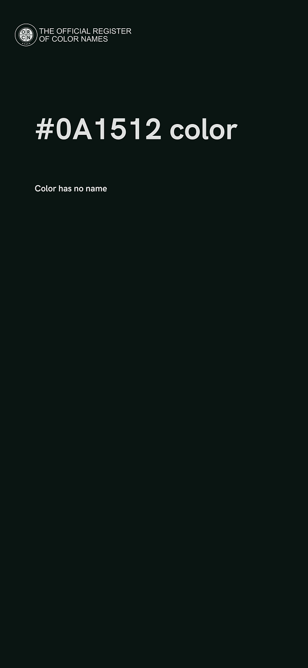 #0A1512 color image