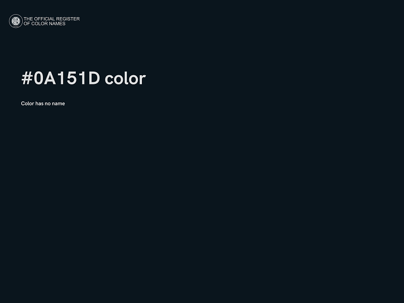 #0A151D color image