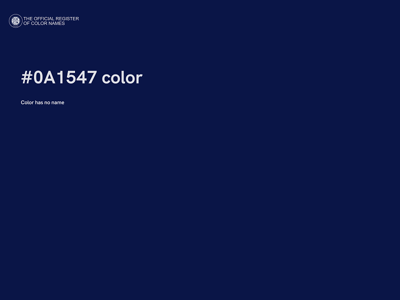 #0A1547 color image