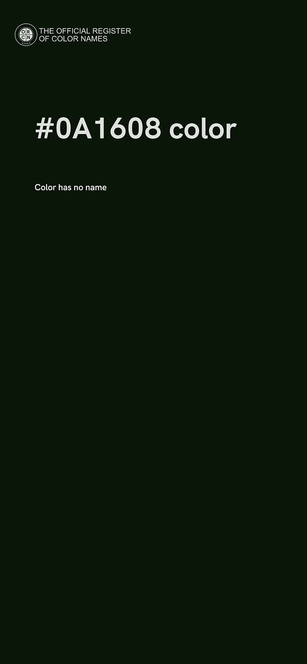 #0A1608 color image