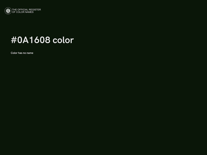 #0A1608 color image