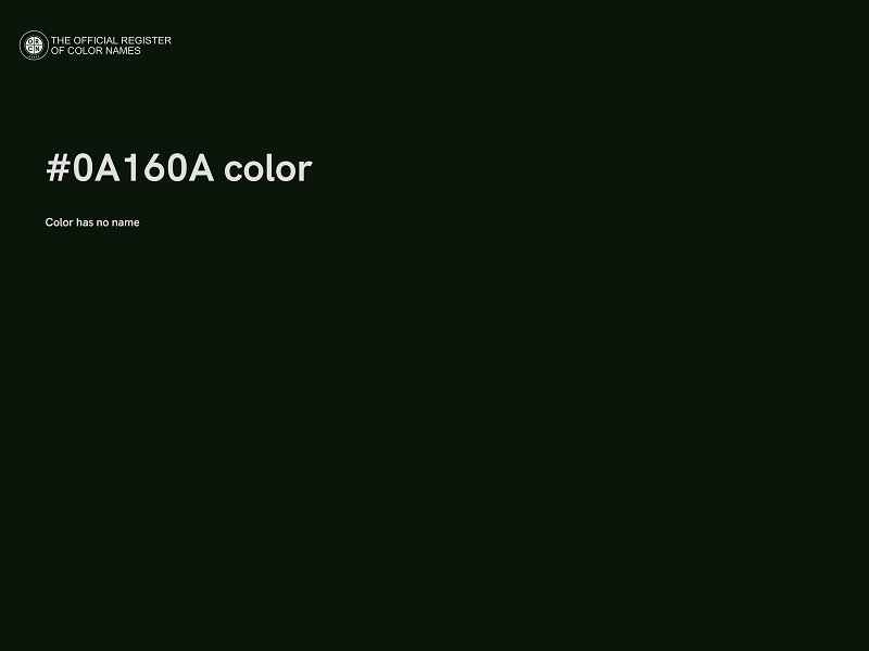 #0A160A color image