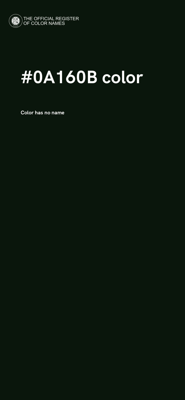 #0A160B color image