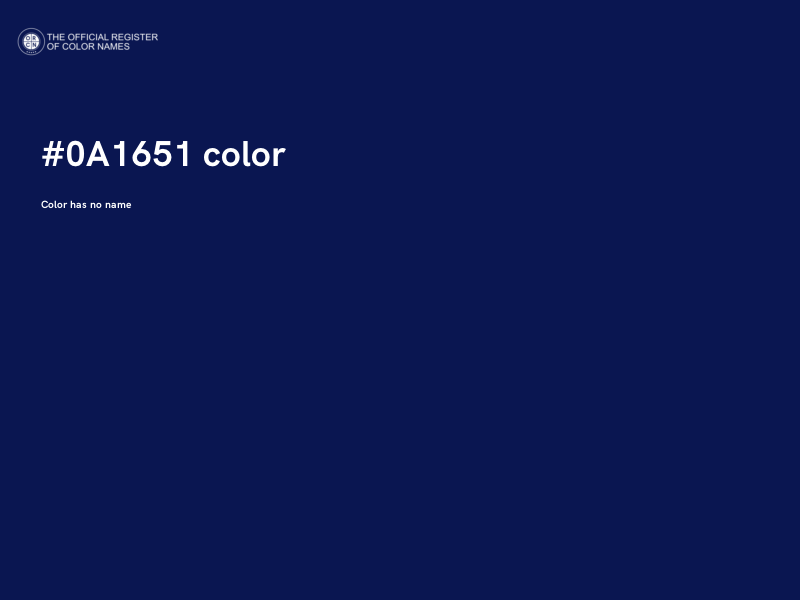 #0A1651 color image