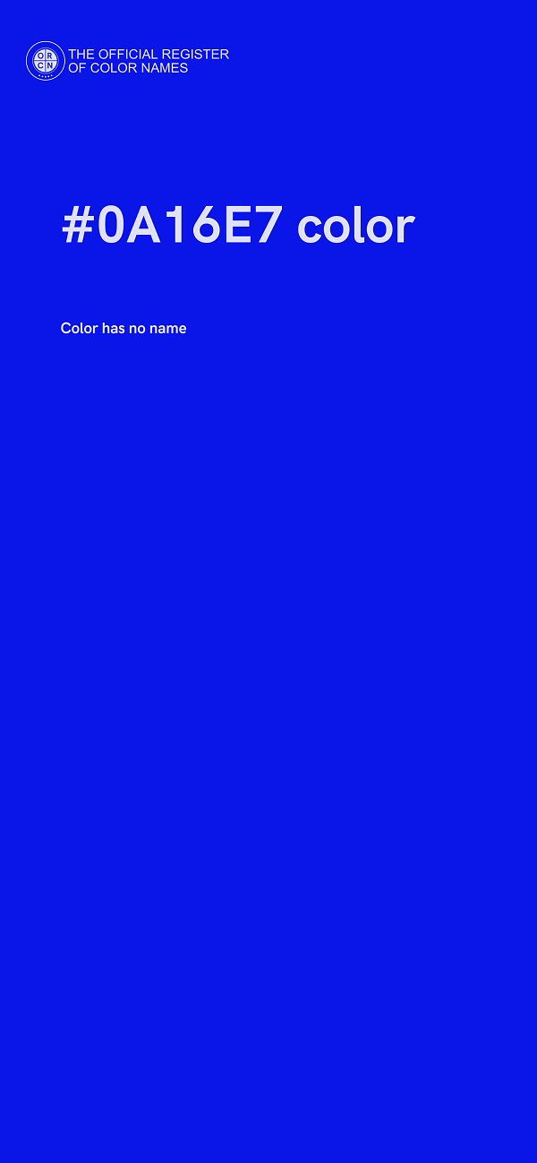 #0A16E7 color image