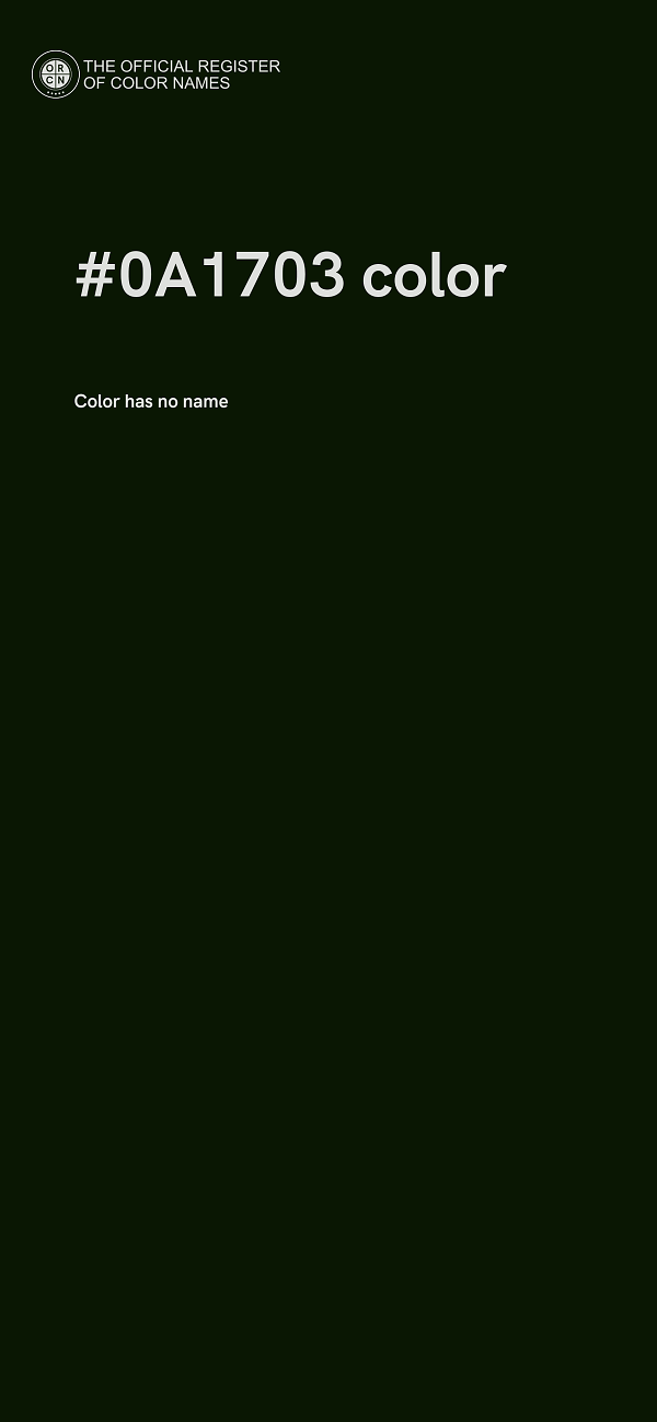 #0A1703 color image