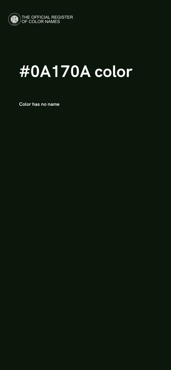 #0A170A color image