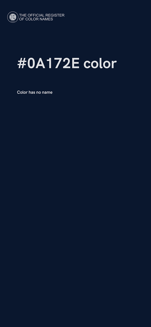 #0A172E color image