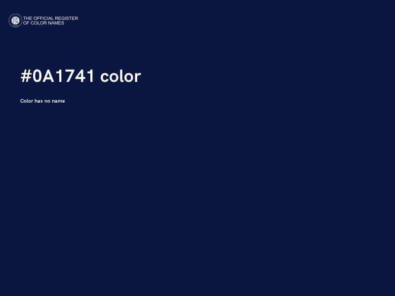 #0A1741 color image
