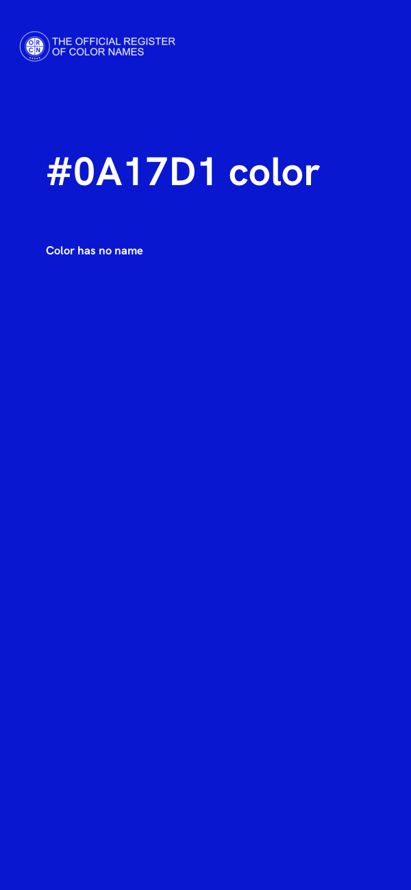 #0A17D1 color image