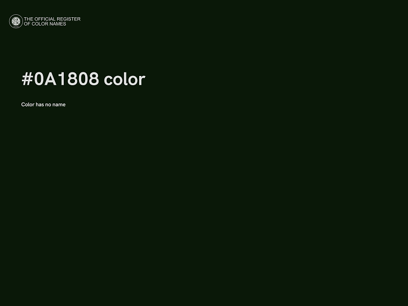 #0A1808 color image