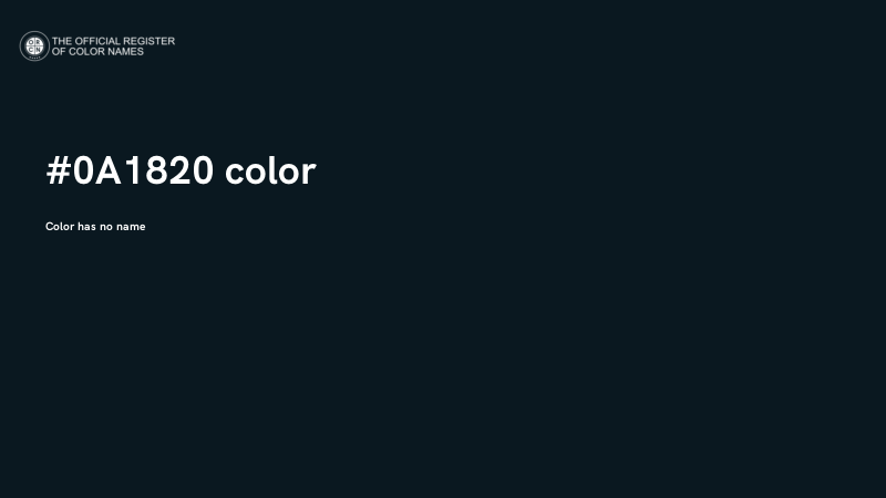 #0A1820 color image