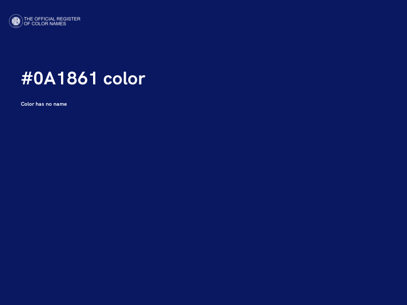 #0A1861 color image