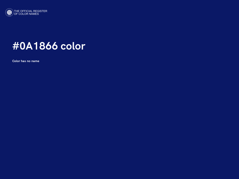 #0A1866 color image