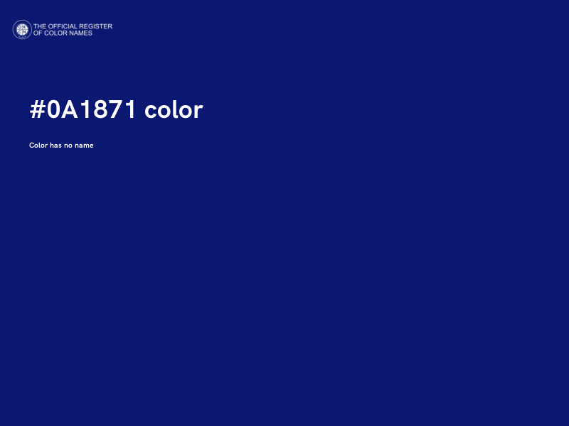 #0A1871 color image