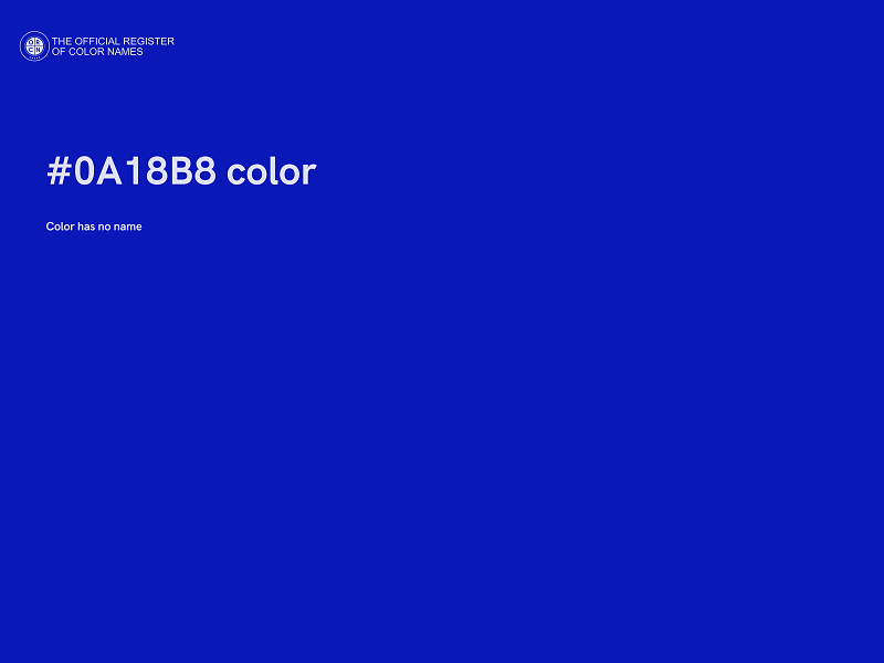 #0A18B8 color image