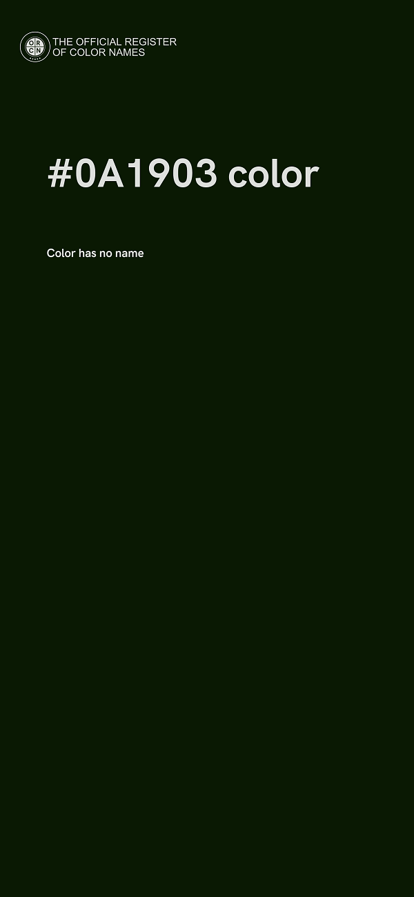 #0A1903 color image
