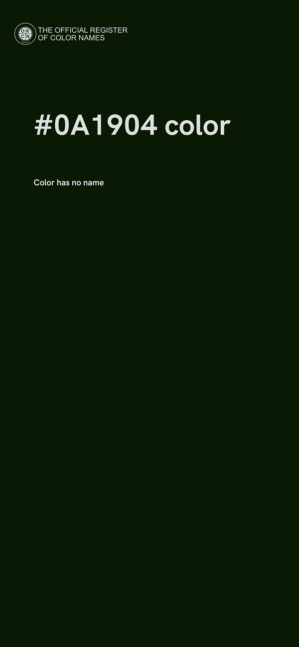 #0A1904 color image