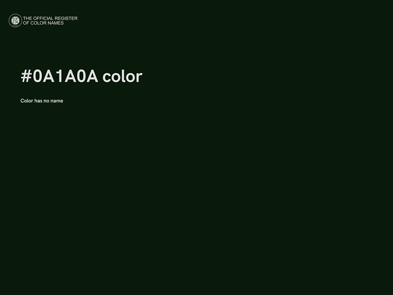 #0A1A0A color image