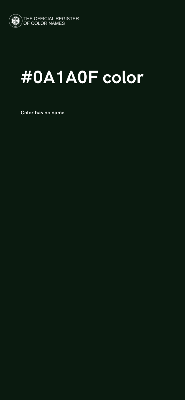 #0A1A0F color image