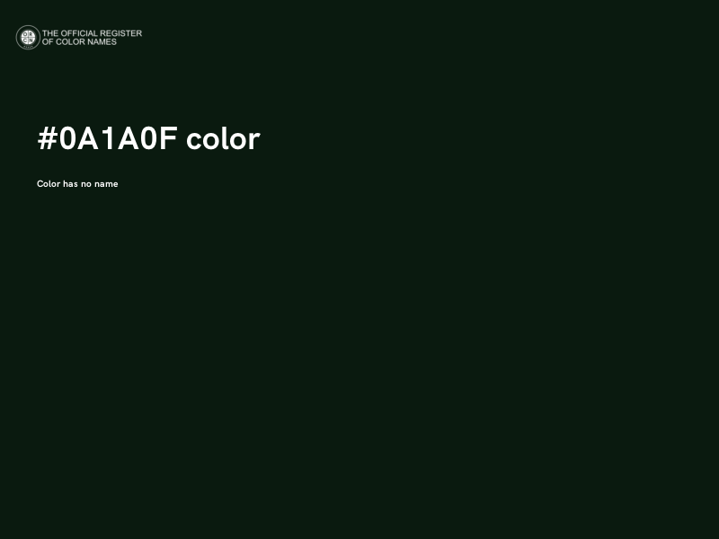 #0A1A0F color image