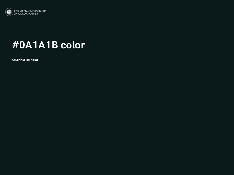 #0A1A1B color image