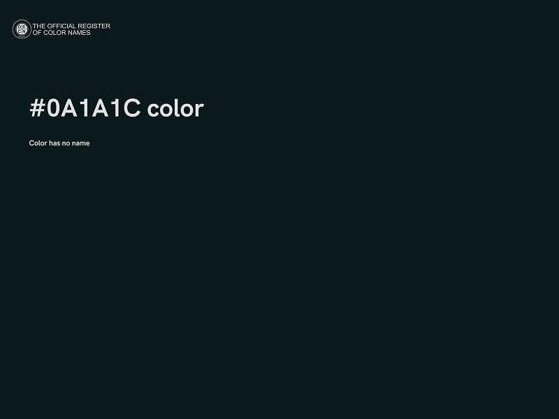 #0A1A1C color image