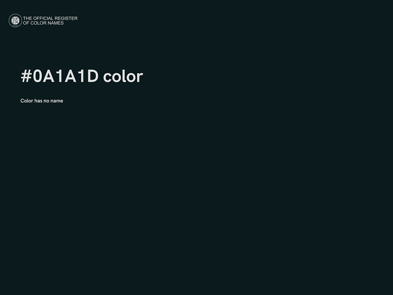 #0A1A1D color image