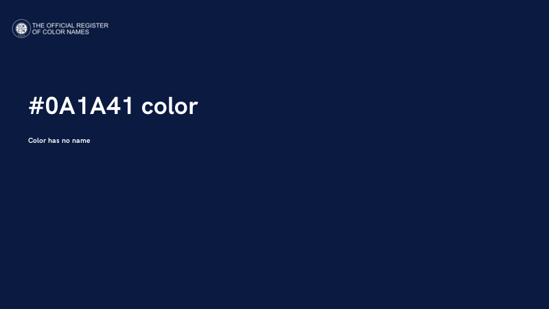 #0A1A41 color image