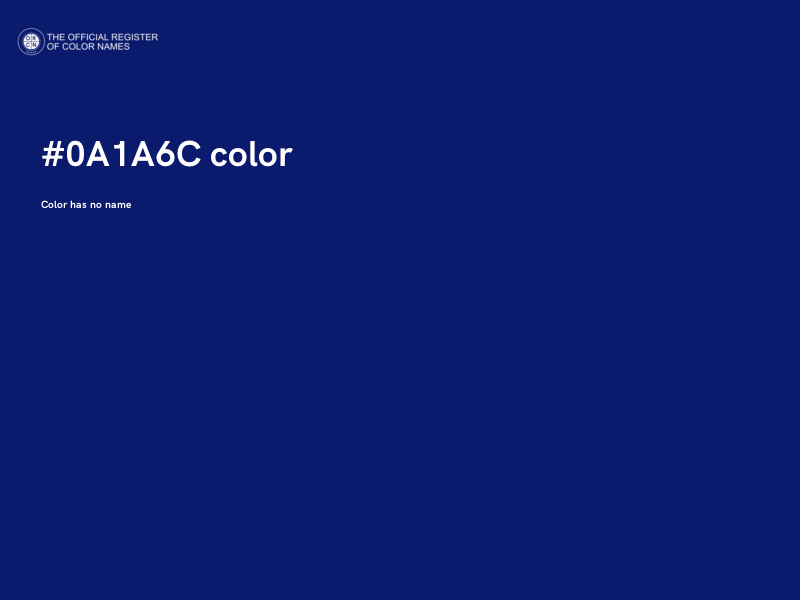 #0A1A6C color image