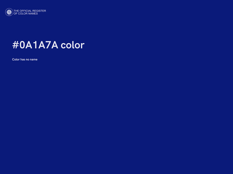 #0A1A7A color image