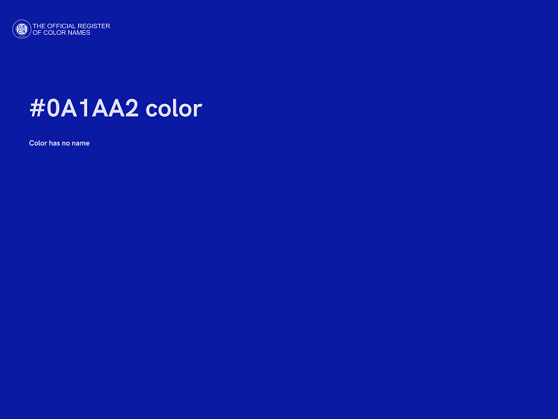 #0A1AA2 color image