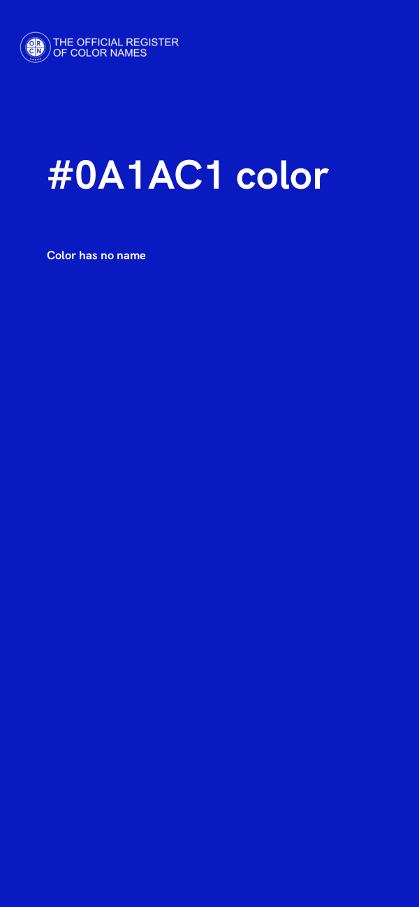 #0A1AC1 color image