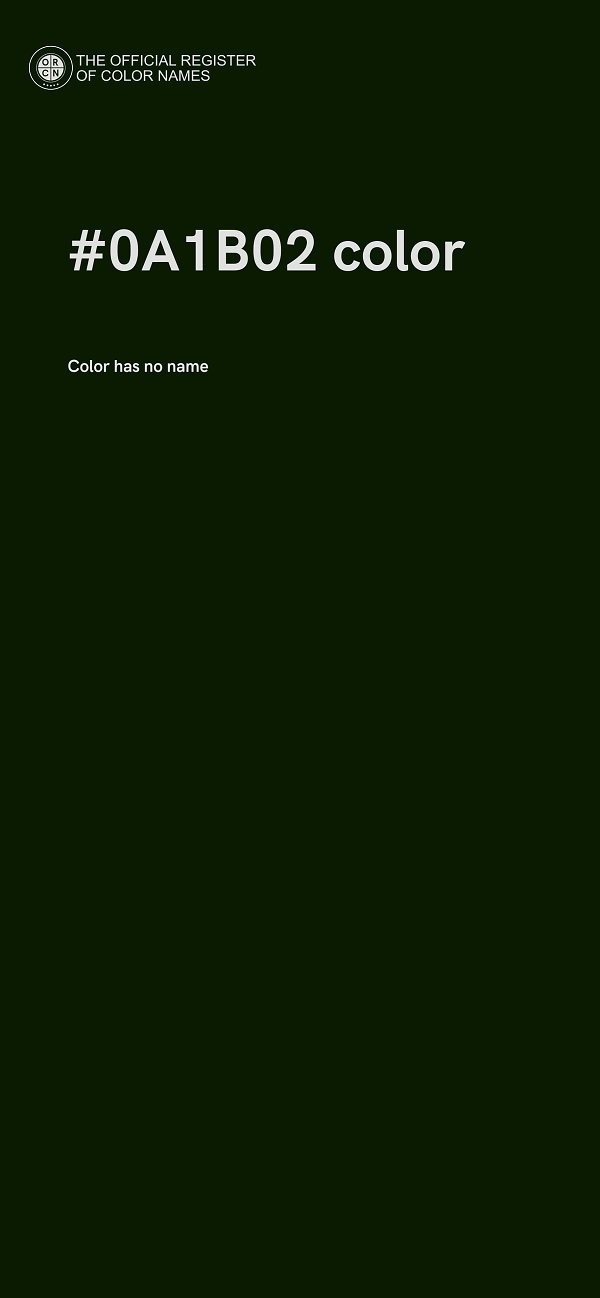 #0A1B02 color image