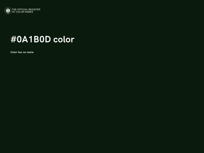 #0A1B0D color image