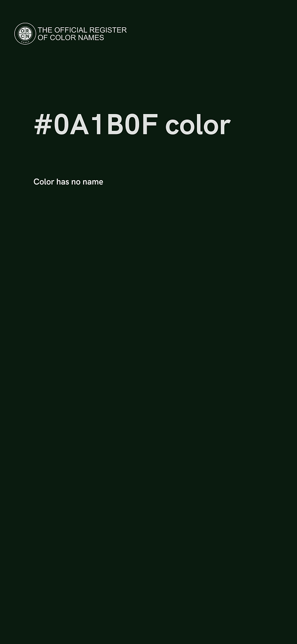 #0A1B0F color image