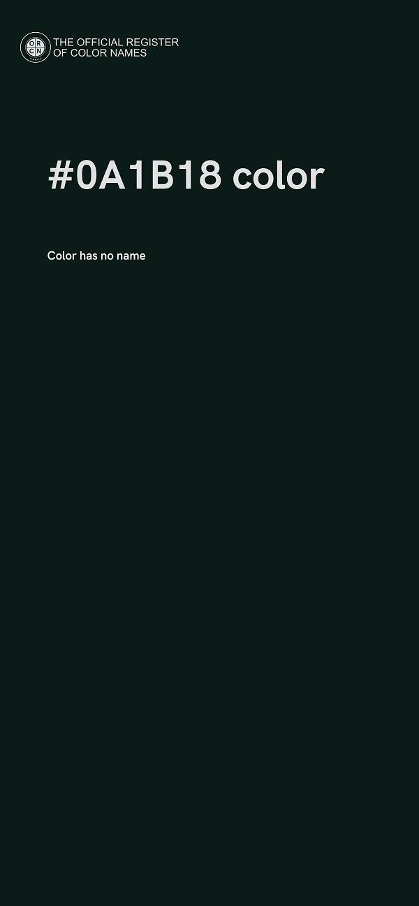 #0A1B18 color image