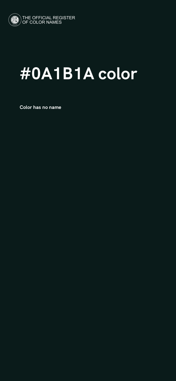 #0A1B1A color image