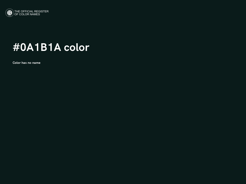 #0A1B1A color image