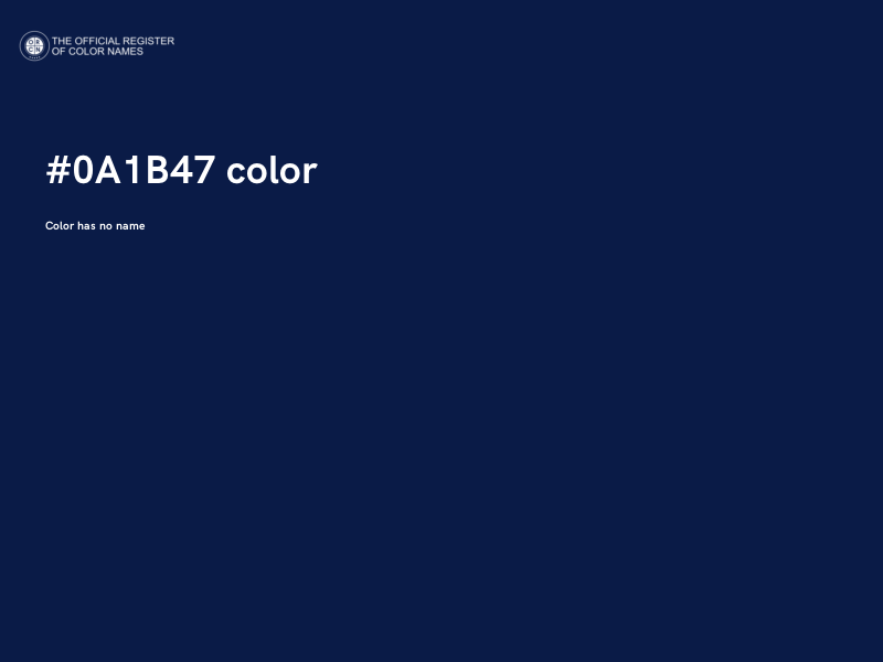 #0A1B47 color image