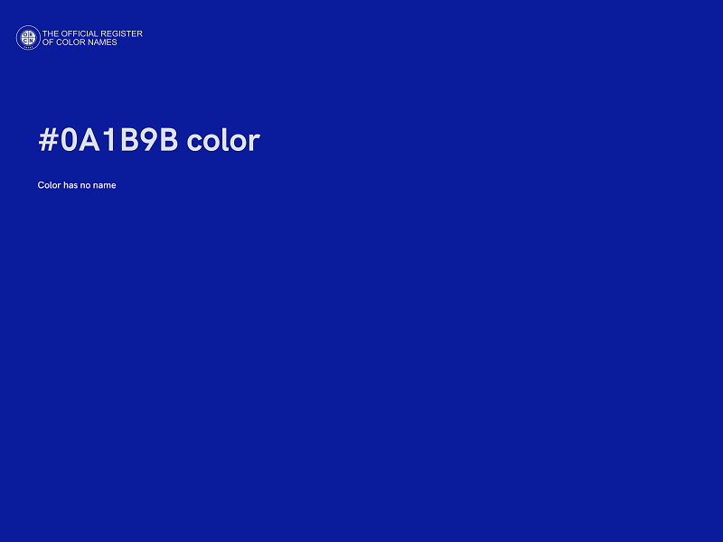 #0A1B9B color image
