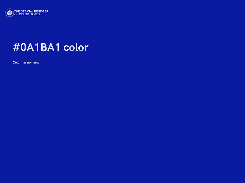 #0A1BA1 color image