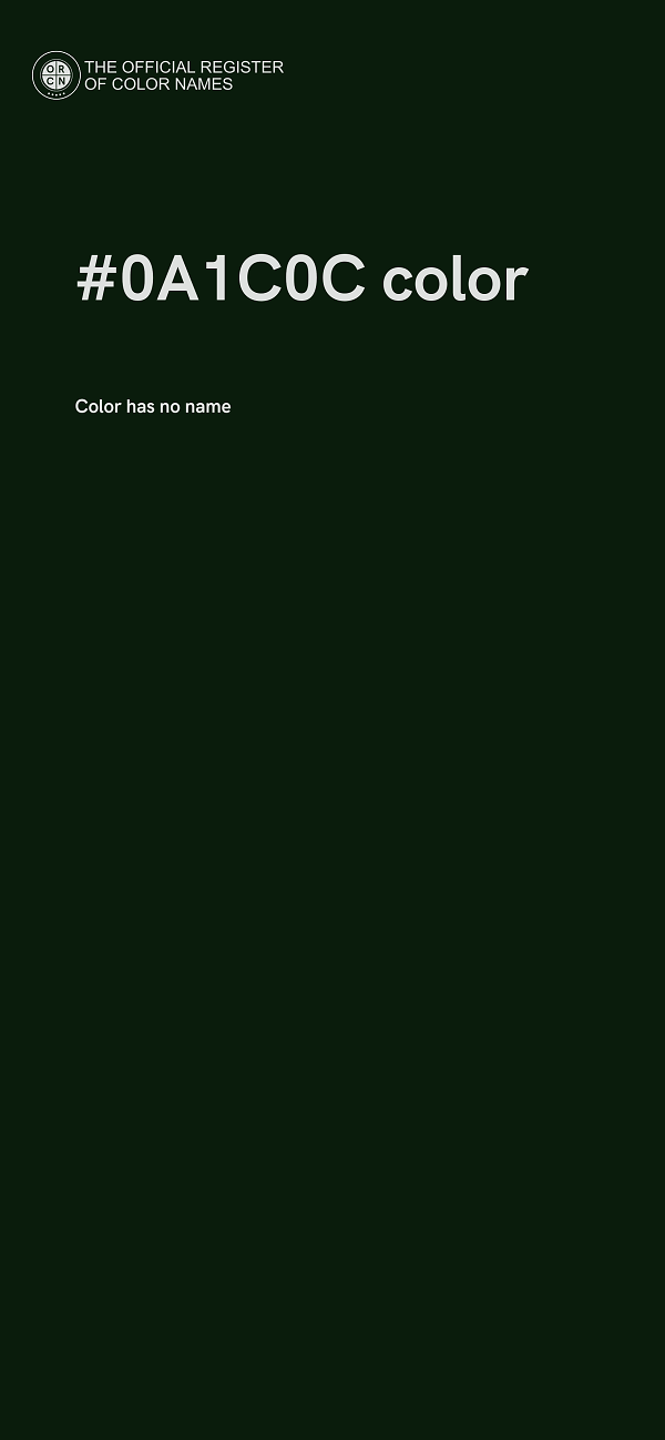 #0A1C0C color image